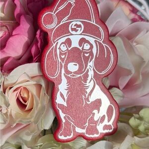 New Gucci Red Dog Bag Charm or Ornament